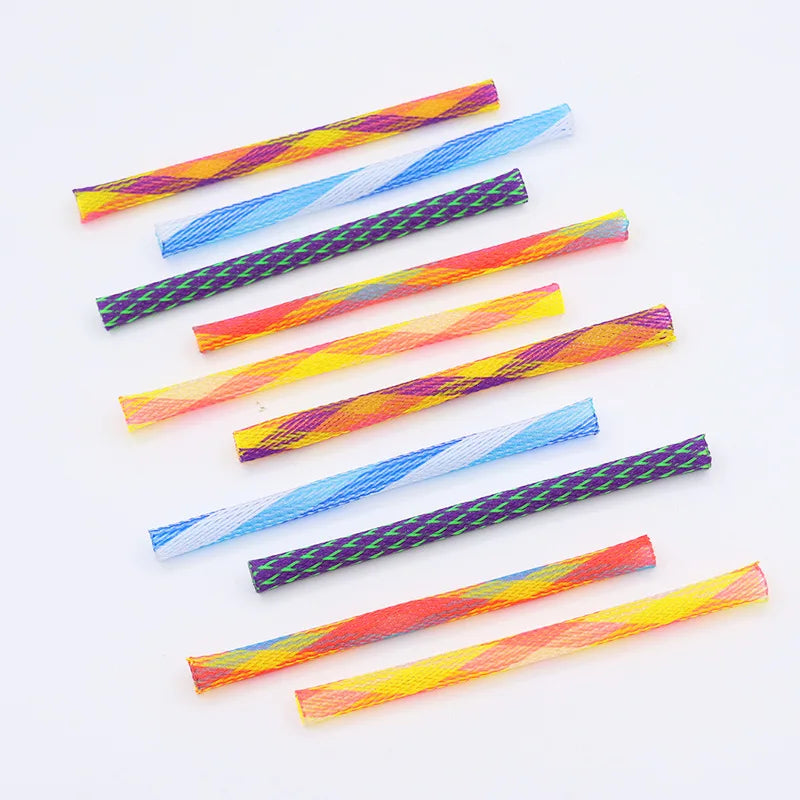 5/10pcs Cat Springs Toys Kitten Coil Spiral Pet Interactive Gauge Plastic Spring Toy Colorful Springs Cat Pet Tower Toy