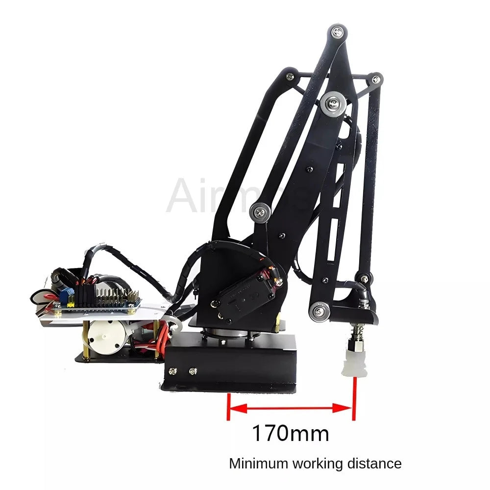 Big Load 4 DOF Air Pump Palletizing Robot Arm Manipulator Mechanical Claw with 25KG Digital Servo Motors Controller Robotics Toy