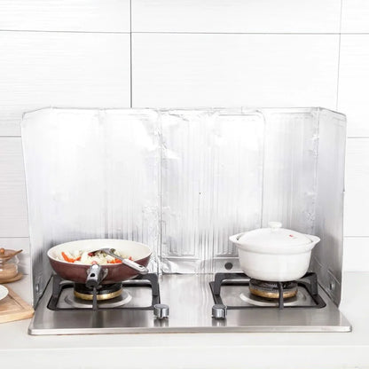Kitchen Gas Stove Baffle Plate Aluminum Foil Oil Splash Protective Screen For Fried Vegetable Cooking Kichen Accessories
