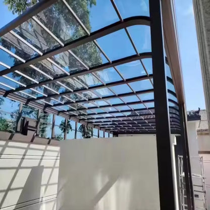 Clear Polycarbonate Awning Door Window Canopy Rain Cover Sunshade UV Protection Outdoor Entrance Porch Shelter Modern
