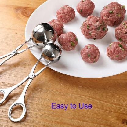 Stainless Steel Meatball Shaper | Scissor-Style Round Mold | Meatball & Rice Ball Preparation