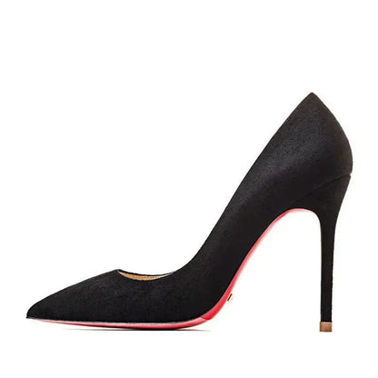 Plus Size 34-44 Sexy Red Shoes Dress Party Wedding High Heels Rubber Bottom Pointed Toe Spring Shallow Women Pumps
