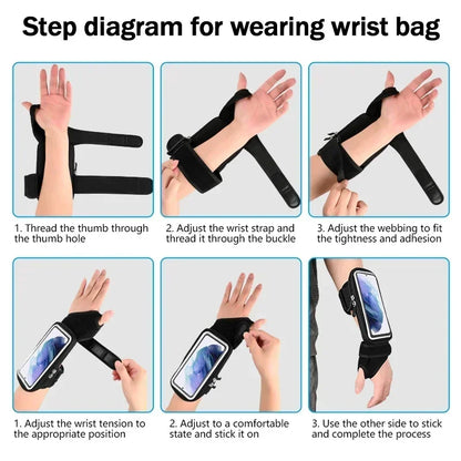 HAISSKY Running Sports Wristband Bags For iPhone 17 16 Pro Max 15 Plus 16E 17Air 14 13 Touch Screen Cycling Fitness Zipper Pouch