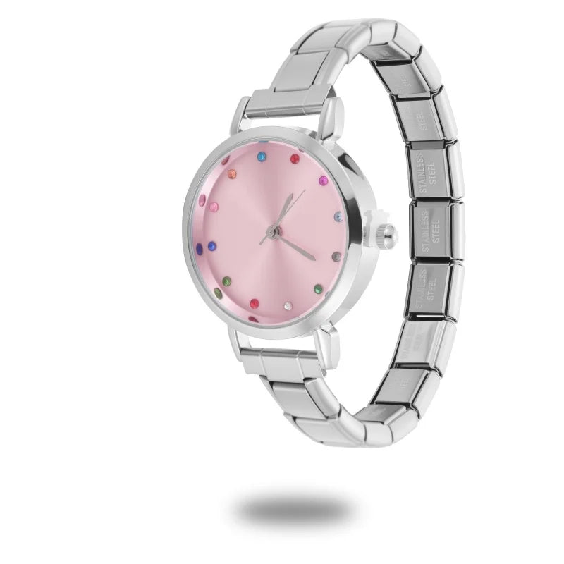 1PC High Quality Men Women's Stainless Steel Round Simple Watch Bracelet Bangle For Friend Wife Birthday Gift DIY Jewelry