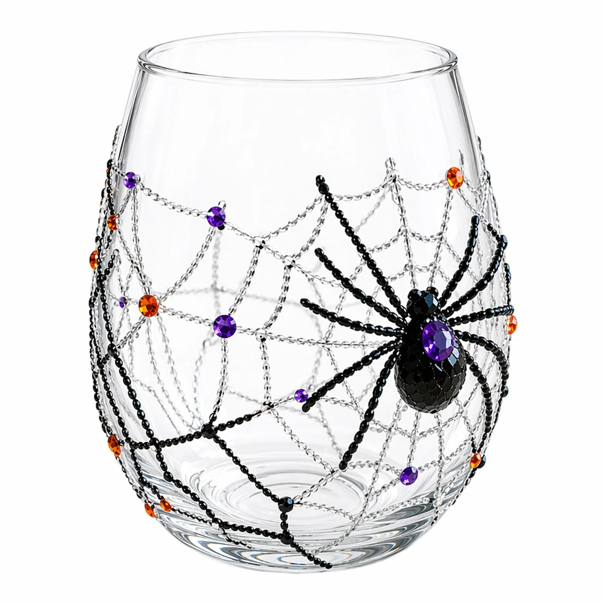3D Halloween Artisan Glassware Collection Witchy Gothic Glass Set Manual Stemless Wine Glasses for Luminous Fall Sips Gifts