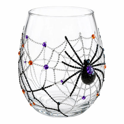 3D Halloween Artisan Glassware Collection Witchy Gothic Glass Set Manual Stemless Wine Glasses for Luminous Fall Sips Gifts