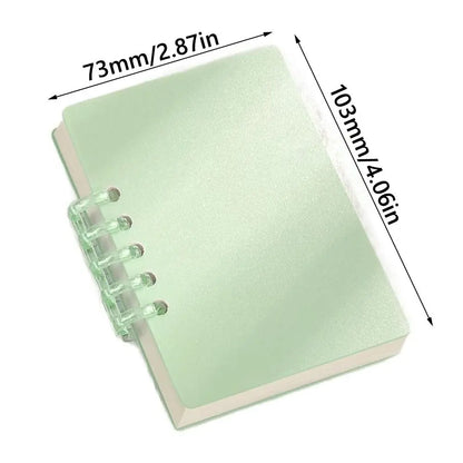 A7 80 Sheets Portable Pocket Notebook Simple Loose-leaf Square Notepad Horizontal Line Inner Page Memo Pad Diary Book