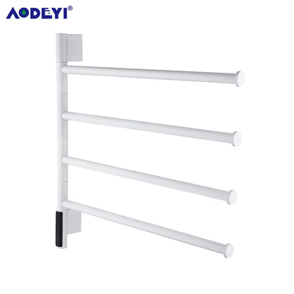 Bathroom Electric Bath Towel Warmer Heating Rotatable Dryer Shelf Rail Heated Digital Display Thermostatic Heater 110/220V