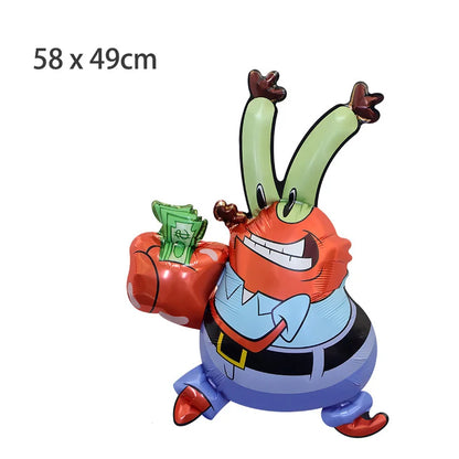 Large SpongeBob & Patrick Star Foil Balloons Cartoon Party Decor Foil Balloons for Kids Birthday Party Decorations Supplies