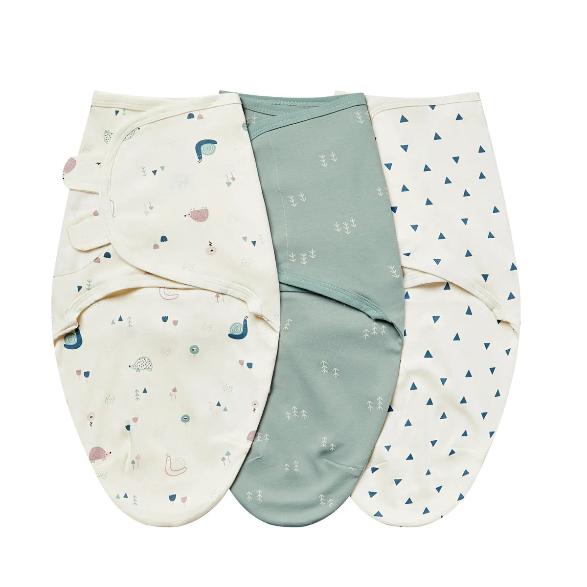 3Pcs Cute Newborn Baby Blankets Swaddles Set 100%Cotton Boys Girls Adjustable Swaddle Infant Swaddle for 0-6 Month