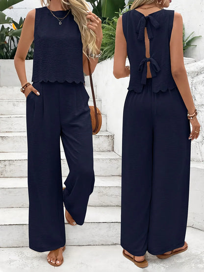 2026 Summer New Women's Fashion Sleeveless Tank Top Casual Pants Set