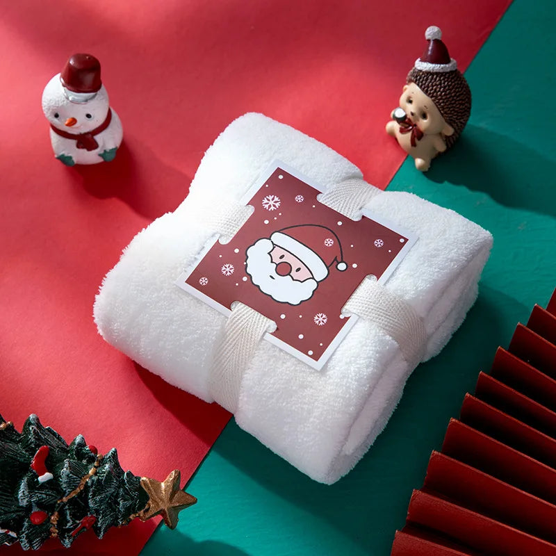 Christmas Face Towel, , Souvenir, Creative Gift Towel, Soft and Highly Absorbent Pure Cotton Material, Perfect for  Bathroom