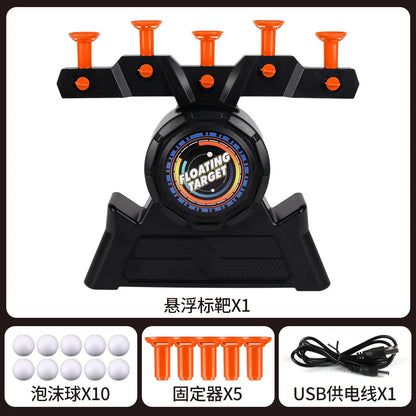 New Electric Floating Ball Shooting Target Toy Set Soft Bullet Pistols Interactive Indoor Outdoor Game Birthday Gift for Kids