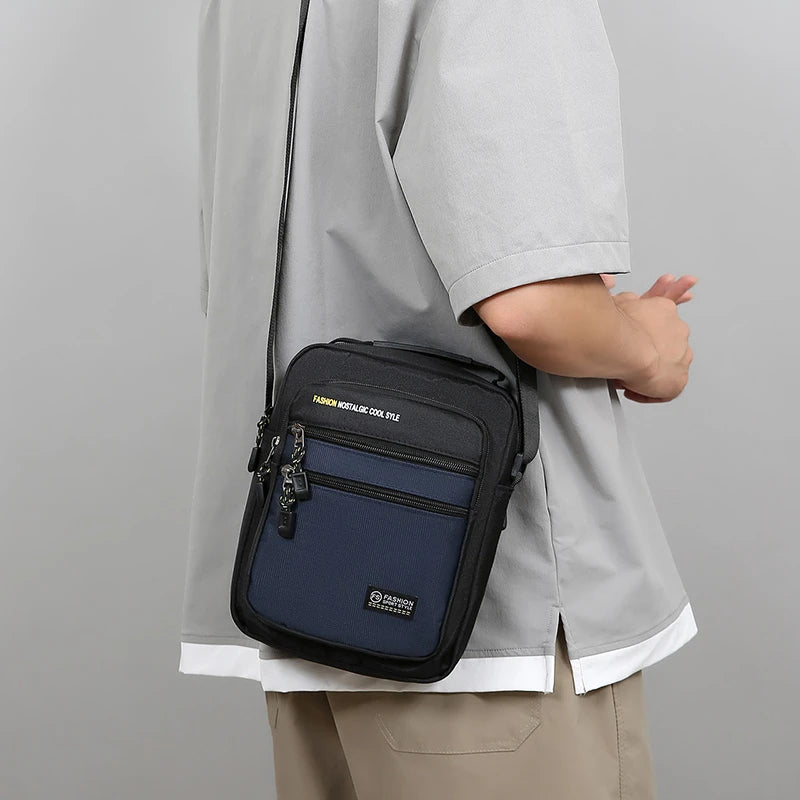 New Fashion Oxford Men Crossbody Bag Single Shoulder Bags Big Capacity Storage Bag Fashion Multi-Pockets Business Crossbody Bags
