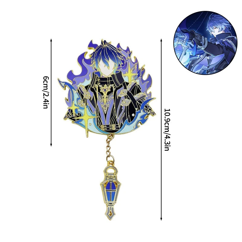 Genshin Impact Tsaritsa Columbina Flins Pin Genshin Figure Badge Accessories Backpack Charms Party Favor Gifts