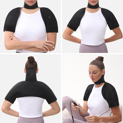 Heated Shoulder Back Massager 3 Massage Heating Functions Fits Shoulders Neck Back Relieves Cervical Soreness Muscle Strains