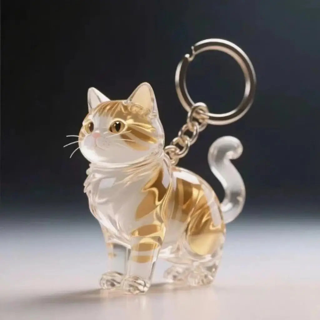 Animal Zinc Alloy 3D Pet Keychain Charm | DIY Dog Hair Storage Pendant | Bag & Keyring Accessory