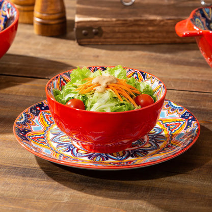 Ceramic Tableware Set Rice Bowl Serving Plate Creative Cutlery Soup Plate Noodle Handle Bowl Sauce Dish Steak Salad Fruit Plate