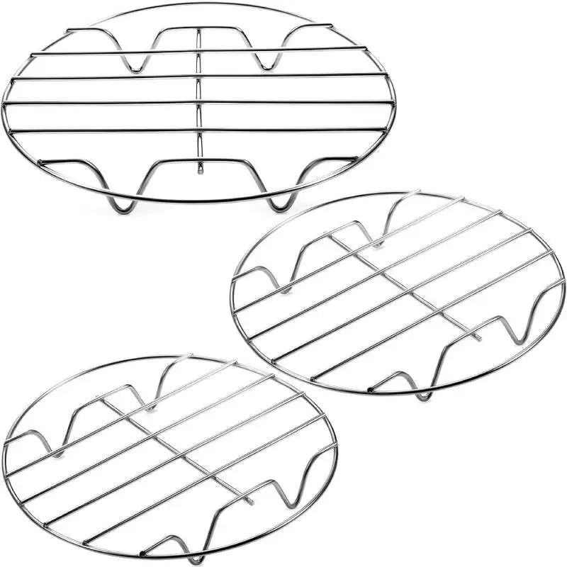 6/7/8 Inch Round Cooling Rack Stainless Steel Cooking Steaming Roasting Rack for Oven Pot Air fryer Pressure Cooker Cake Pan
