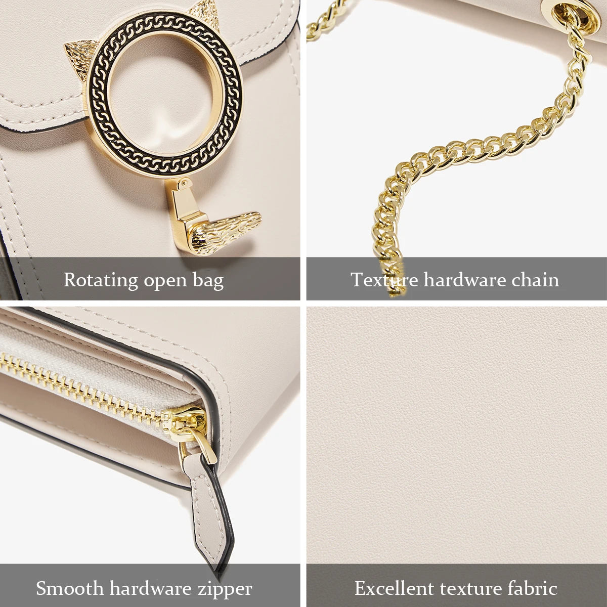 FOXER Fashion Split Leather Cellphone Bag Women's Shoulder Bag Light Luxury Female Crossbody Bag Mini Phone Travel Bag for Girl
