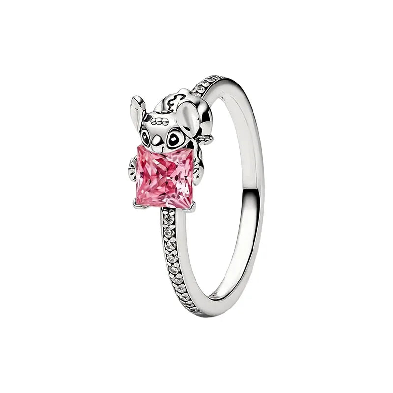 2026 Summer New 925 Silver Ocean Wave Ring Flower Love Women's Ring Fashion DIY Jewelry Gift