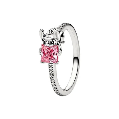 2026 Summer New 925 Silver Ocean Wave Ring Flower Love Women's Ring Fashion DIY Jewelry Gift