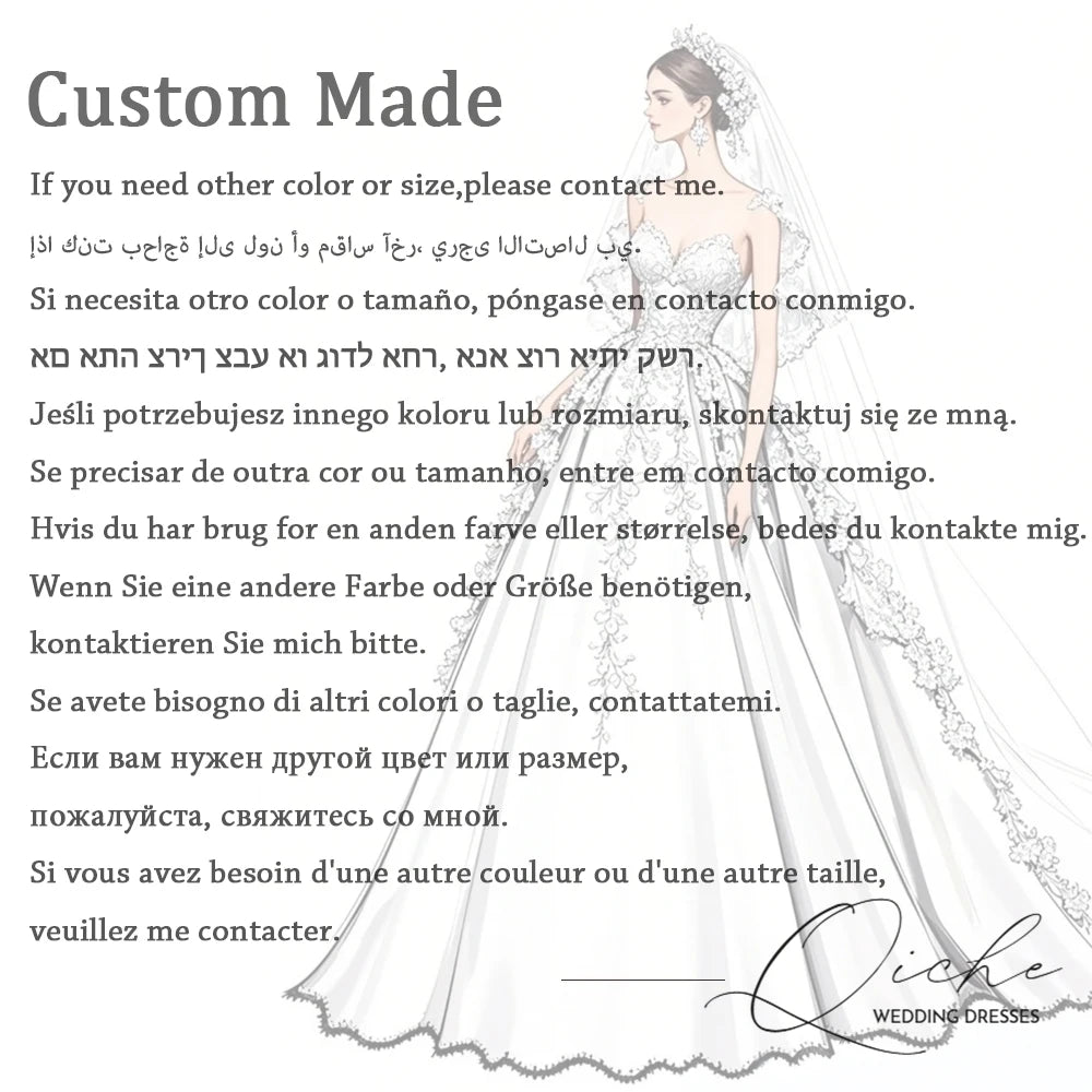 QICHE Modest Pleat Muslim Mermaid Wedding Dresses Women Long Sleeves With Cape High Collar Bridal Gown Robe De Mariée Customized