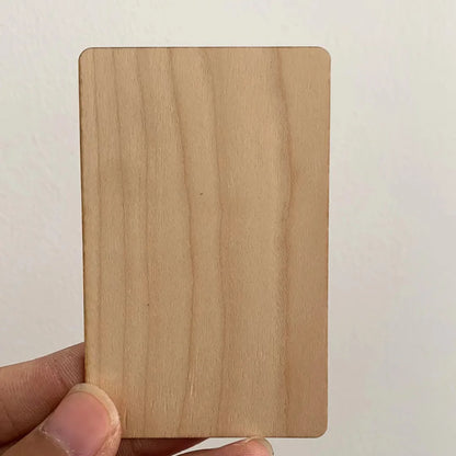 1pcs  12 colors wood 13.56mhz NFC Blank Bamboo black walnut cherry beech Wooden Membership Card NFC Contactless Business Card