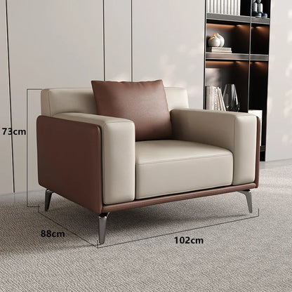 Office Sofa Simple Modern Business Leisure Reception Room Meeting Area Three-person Office Sofa Coffee Table Combination