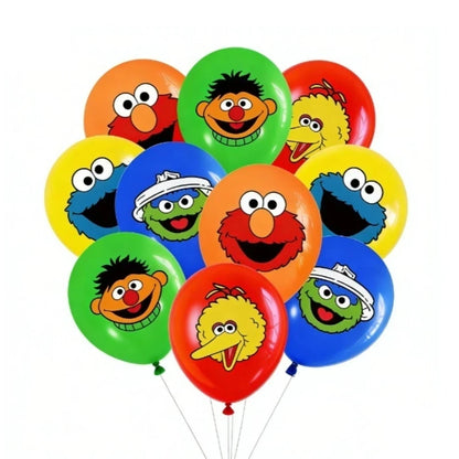 10pc The New Sesame Street 12Inch Latex Balloon Kids Birthday Party Decoration