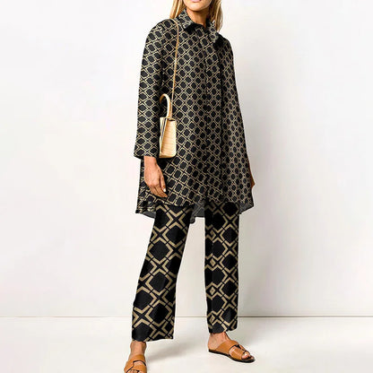 Long Sleeve Turn Down Collar Casual Outfits Ladies Button Tops Wide