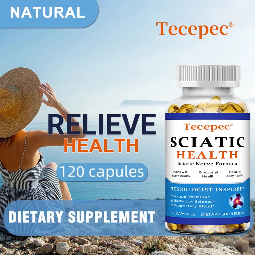Relieve Sciatica Capsules - Relieve Pain, Improve Flexibility, Support Nerve and Joint Health, Relax Muscles