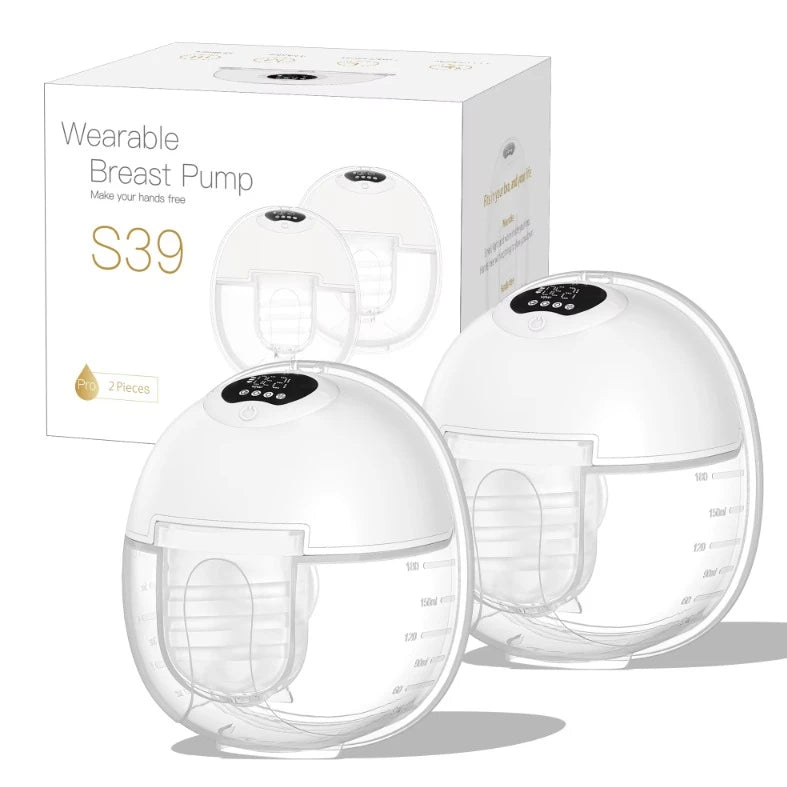A New Double Breast Pumps 4 Modes 12 Level Portable Hands-Free Silicone Breast Pump S39 Wearables Electric Breast Pumps
