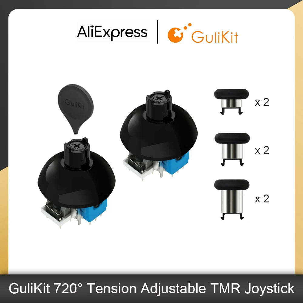 GuliKit 720° Tension Adjustable TMR Joystick for PS4 PS5 Edge Gamepad for Switch Pro Xbox Series Controller Game Accessories
