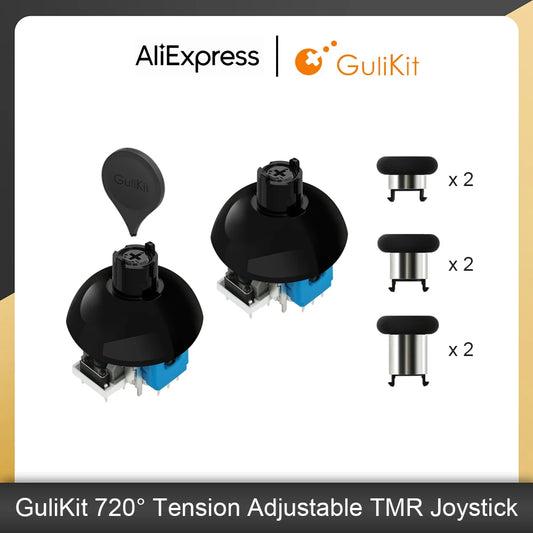 GuliKit 720° Tension Adjustable TMR Joystick for PS4 PS5 Edge Gamepad for Switch Pro Xbox Series Controller Game Accessories