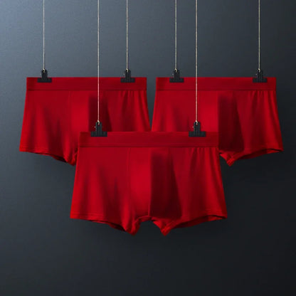 5PCS Men's panties, men's boxers, natal year, men's gifts, pigs, big red, wedding thin boxers, bottoms