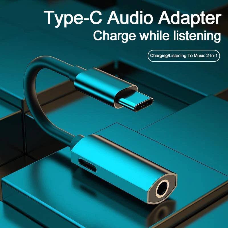 2 in 1 Type C To 3.5MM Headphones Jack Audio Adapter For Samsung Galaxy S24 S23 S22 Ultra A54 A34 A53 Note 20 10 USB C Charger