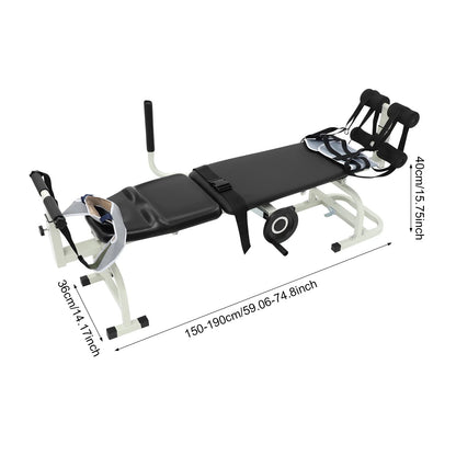 Cervical Lumbar Traction Bed Neck Stretcher Cervical Stretch Device Back Stretch Bench for Peopl 1.5-1.8m Height