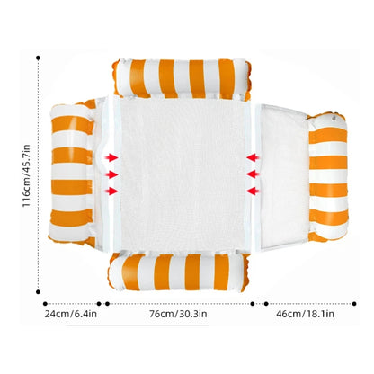 Inflatable Foldable Floating Row Swimming Pool Party Water Hammock Air Mattresses Pvc Stripe Water Floating Inflatable Mat