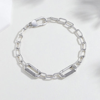 New Bracelet 925 Sterling Silver Diamond Clasp Me Bracelet Charm Beaded Women DIY Jewelry Make Holiday Hot Gifts