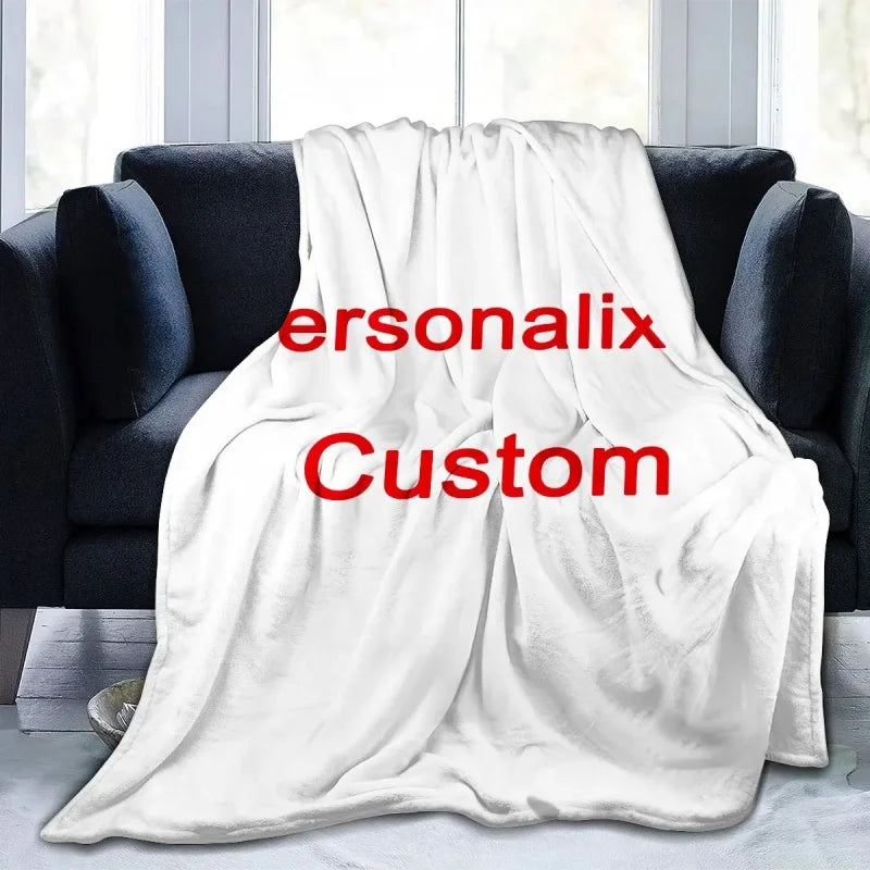 1 Piece of Customized Personalized Blanket Upload Pictures DIY Flannel Blanket，Customized Warm Photos, Soft and Warm