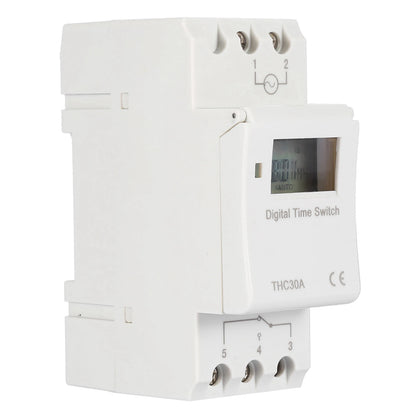 THC 30A Digital Timer Switch 16 times ON and OFF Programmable Electronic Time Control Switch 30A 12V 110V 220V