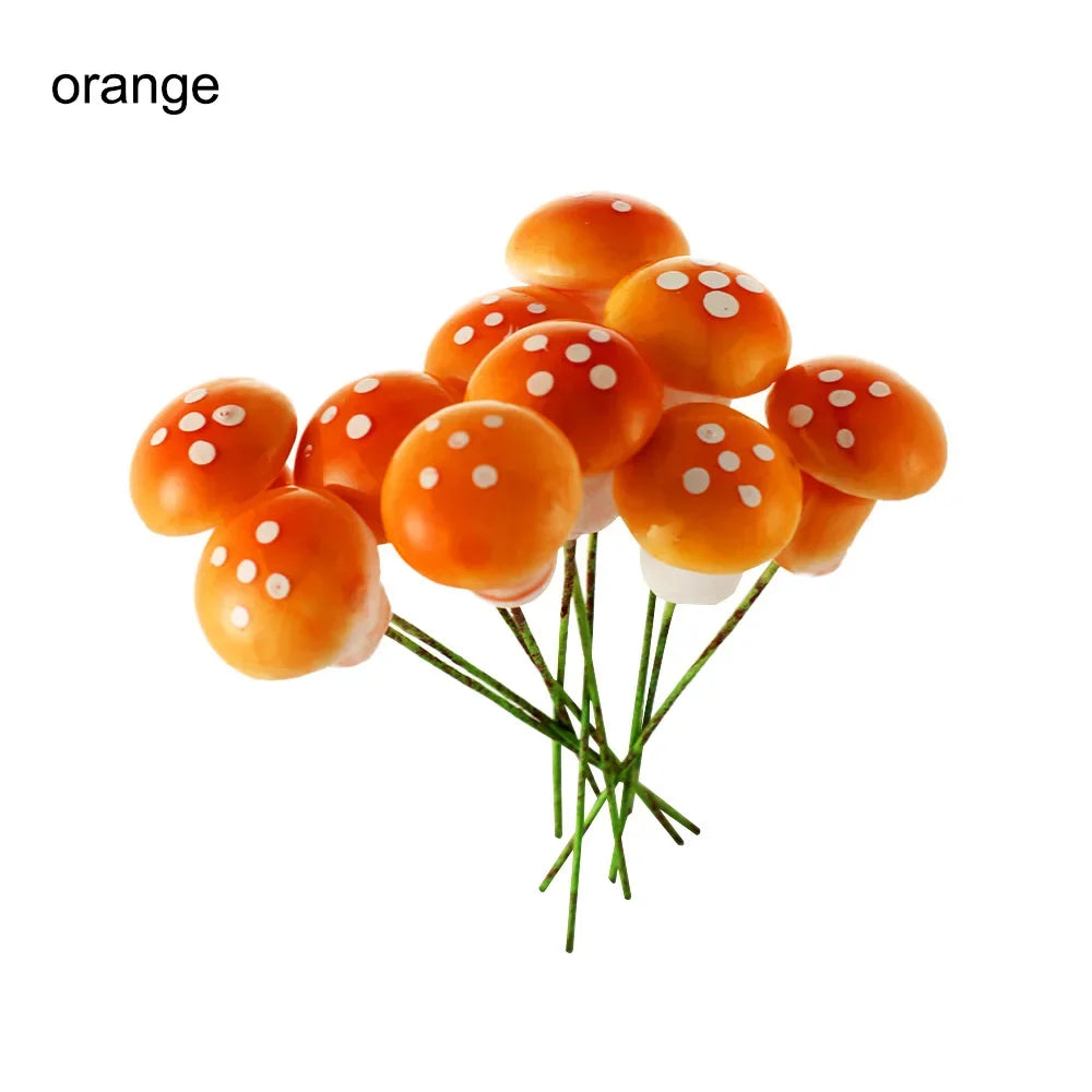 10/20PCS Mini Mushroom DIY Craft Garden Ornament Resin Artificial Foam Potted Plants Decor Moss Decoration Miniature Figurine
