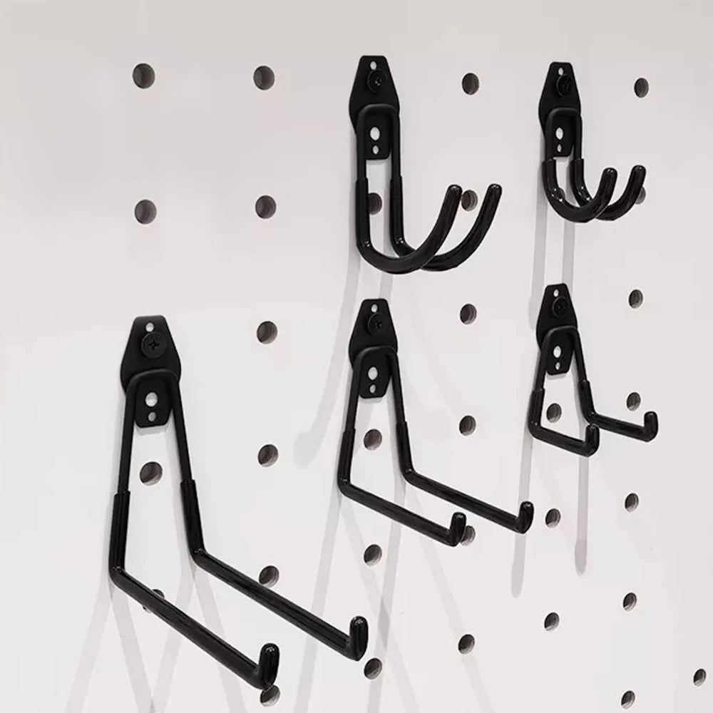 Garage Heavy Duty Metal Hook Organizer Steel Wall Mount Anti-slip Bicycle Hanger Hooks Ladders Bulky Items Storage Garden Tool