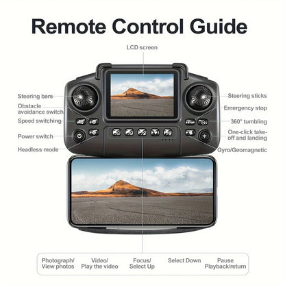 The 2026 Upgraded E88PRO MAX Foldable Drone Features Dual Cameras, Extra Batteries, an 8K Screen for Remote Control, and One-click Return-to-home Functionality. Suitable for Beginners, It's an Ideal Independence Day or Holida