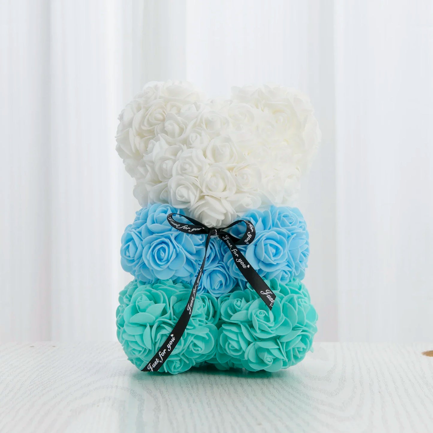 Rose Flower Bear Hand Made Rose Teddy Bear Gifts for Women Valentine's Day Mothers Day Wedding Anniversary