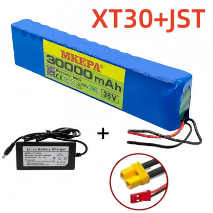 10S3P 36V 30000mAh 100% Brand New Lithium-Ion Rechargeable Battery Suitable for Electric Products Such as Scooters Battery