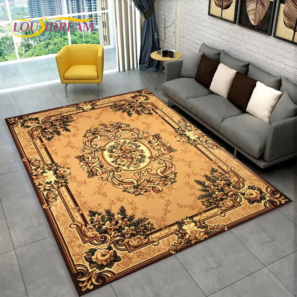 Turkey Persian Bohemian Area Rug Large,Carpet Rug for Living Room Bedroom Sofa Doormat Decoration,Kid Play Non-slip Floor Mat