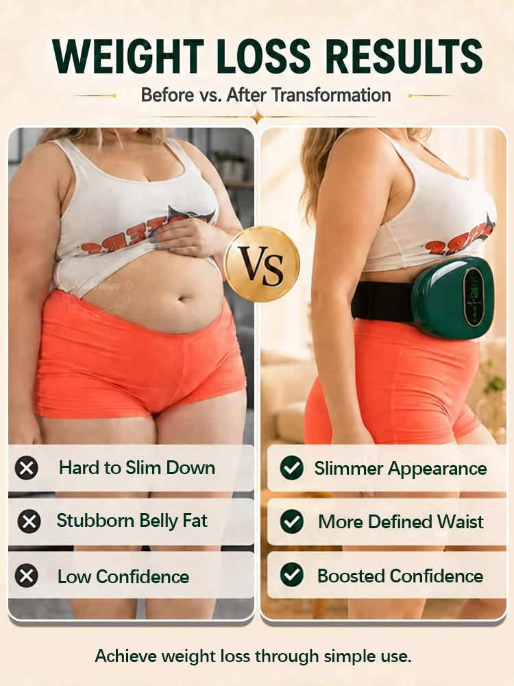 Slimming Belt Massager Electric Vibrating Men's Abdominal Flat Stomach Belly Fat Burning Slimming Belt for Women for the Stomach