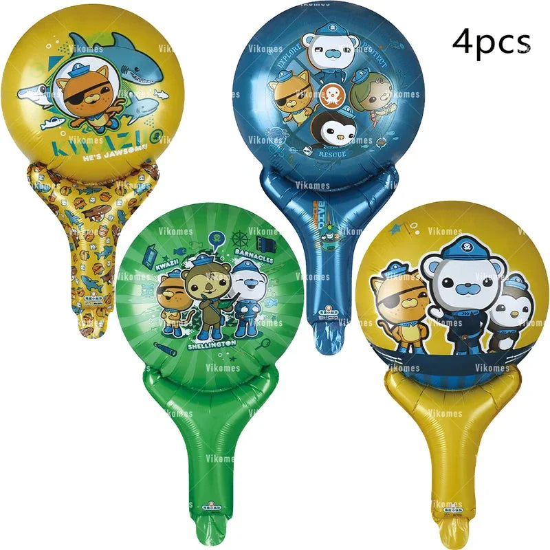 The Octonautsed Party Decoration Bear Cat Penguin Latex Ballons Captain Sea Animal Foil Balloons Happy Birthday Banner Kids Toy